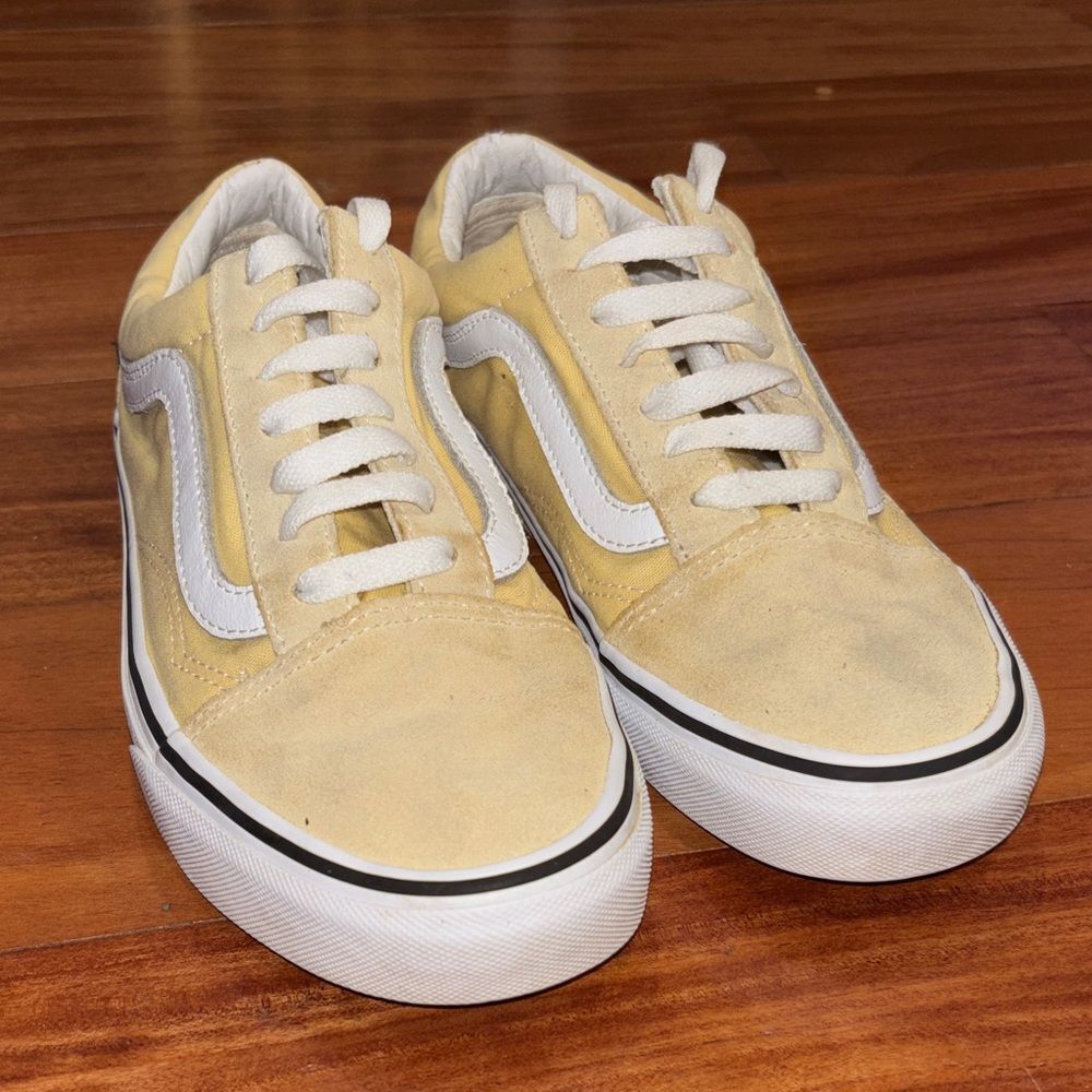 Vans Yellow Canvas & Suede Old Skool Sneakers women’s size 7.5 - Picture 3 of 10
